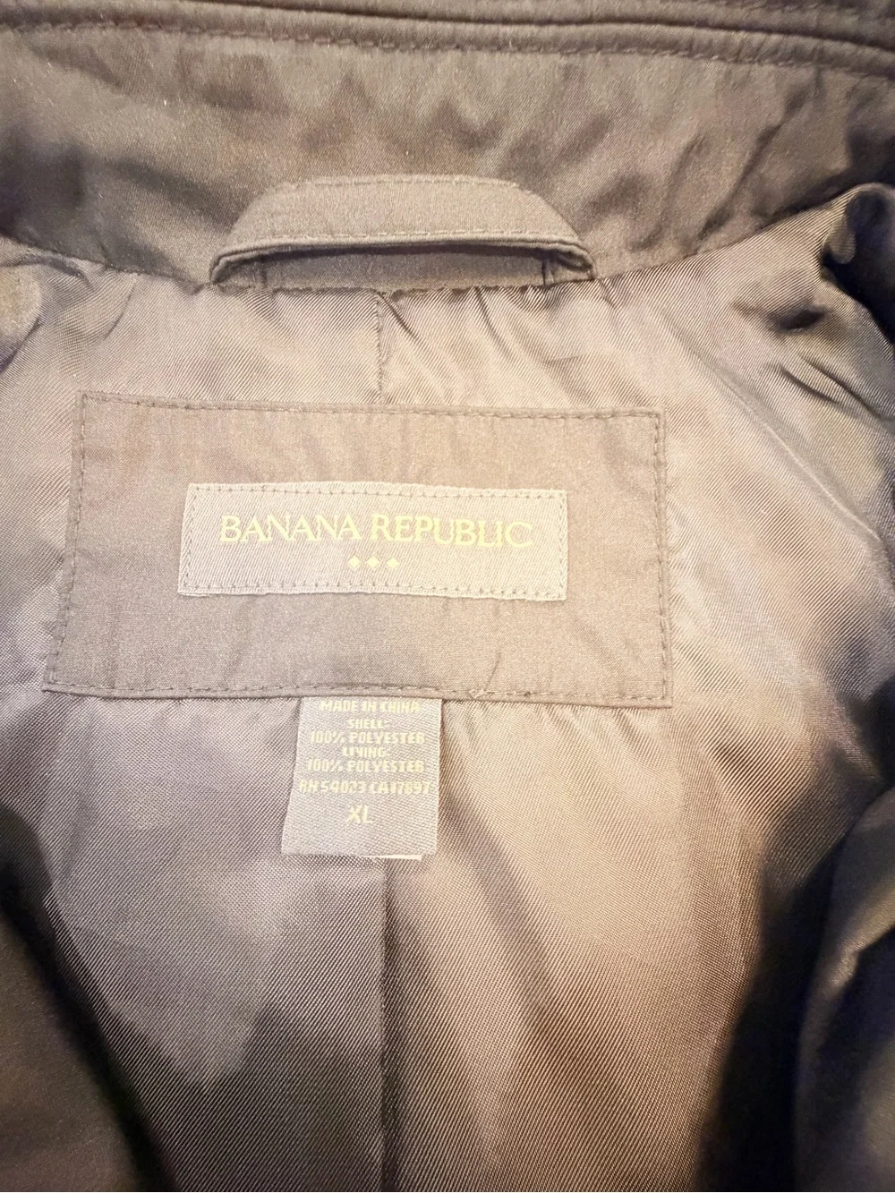 Banana Republic Men's Black Lightweight Zip Jacket